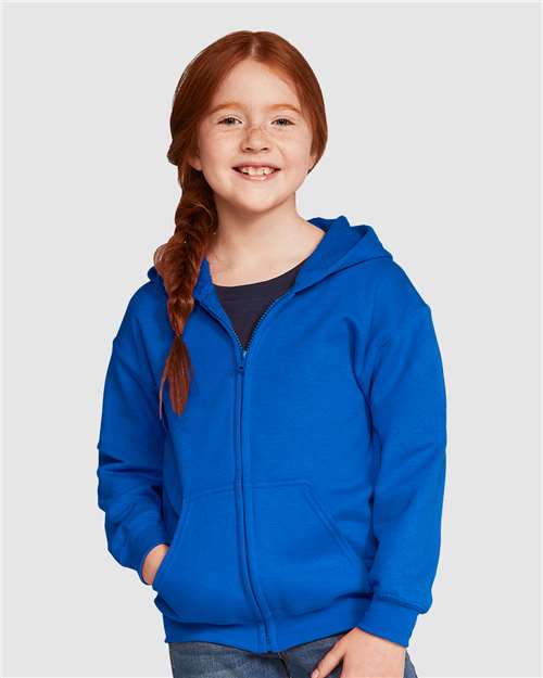 Heavy Blend™ Youth Full-Zip Hooded Sweatshirt Royal Fleece Gildan