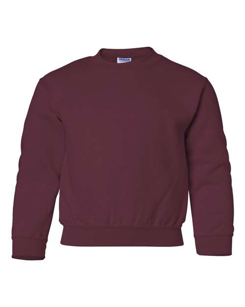 Heavy Blend™ Youth Sweatshirt Maroon Fleece Gildan