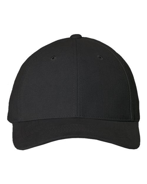 Heavy Brushed Twill Structured Cap Black Adjustable Headwear Sportsman