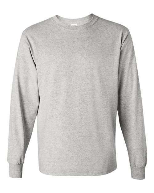 Heavy Cotton™ Long Sleeve T-Shirt - Ash Ash Gildan T-Shirts - Long Sleeve