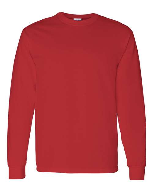 Heavy Cotton™ Long Sleeve T-Shirt - Red Red Gildan T-Shirts - Long Sleeve