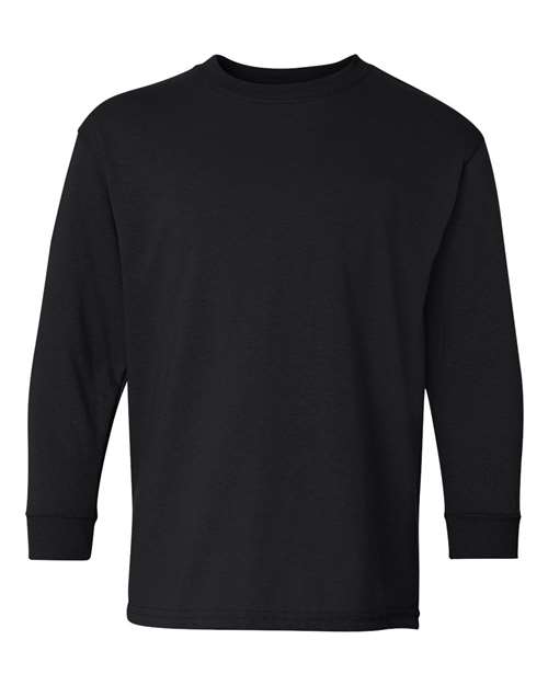 Heavy Cotton™ Youth Long Sleeve T-Shirt Black Gildan T-Shirts - Long Sleeve