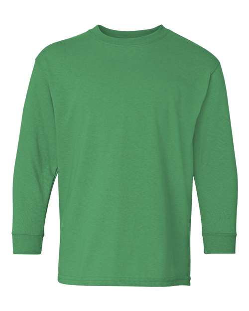 Heavy Cotton™ Youth Long Sleeve T - Shirt - Irish Green / XS