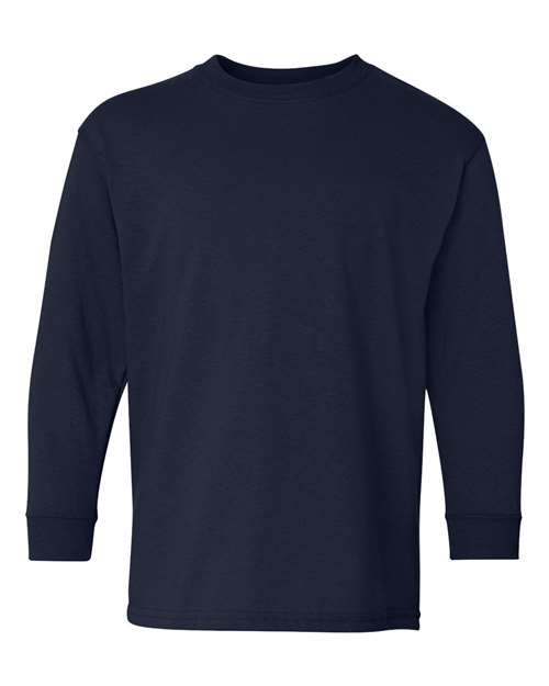 Heavy Cotton™ Youth Long Sleeve T - Shirt - Navy / XS