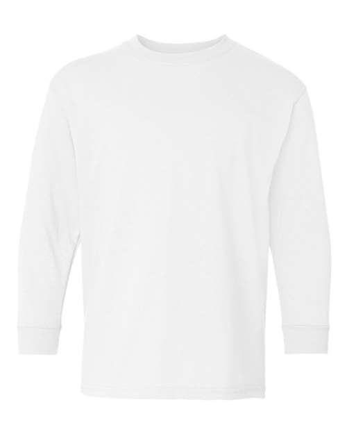 Heavy Cotton™ Youth Long Sleeve T - Shirt - White / XS