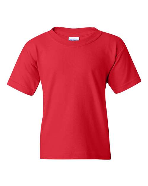 Heavy Cotton™ Youth T-Shirt - Red Red Gildan T-Shirts