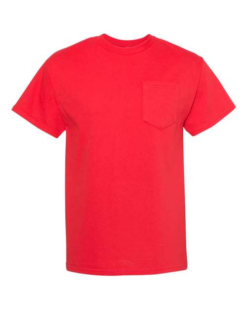Heavyweight Pocket T - Shirt - Red / S