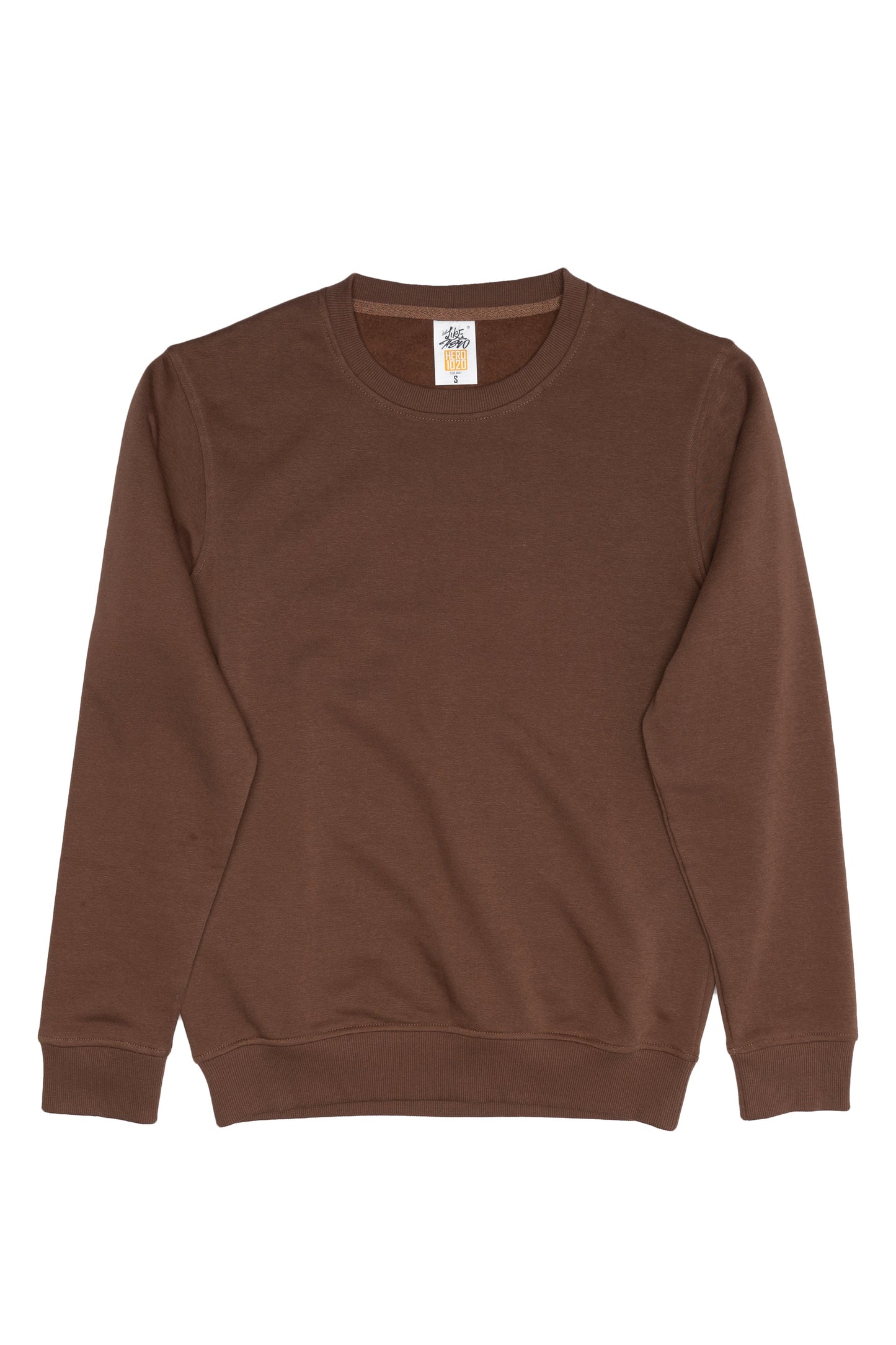 HERO-1020 Unisex Blank Crewneck Sweatshirt - Cocoa Crewnecks