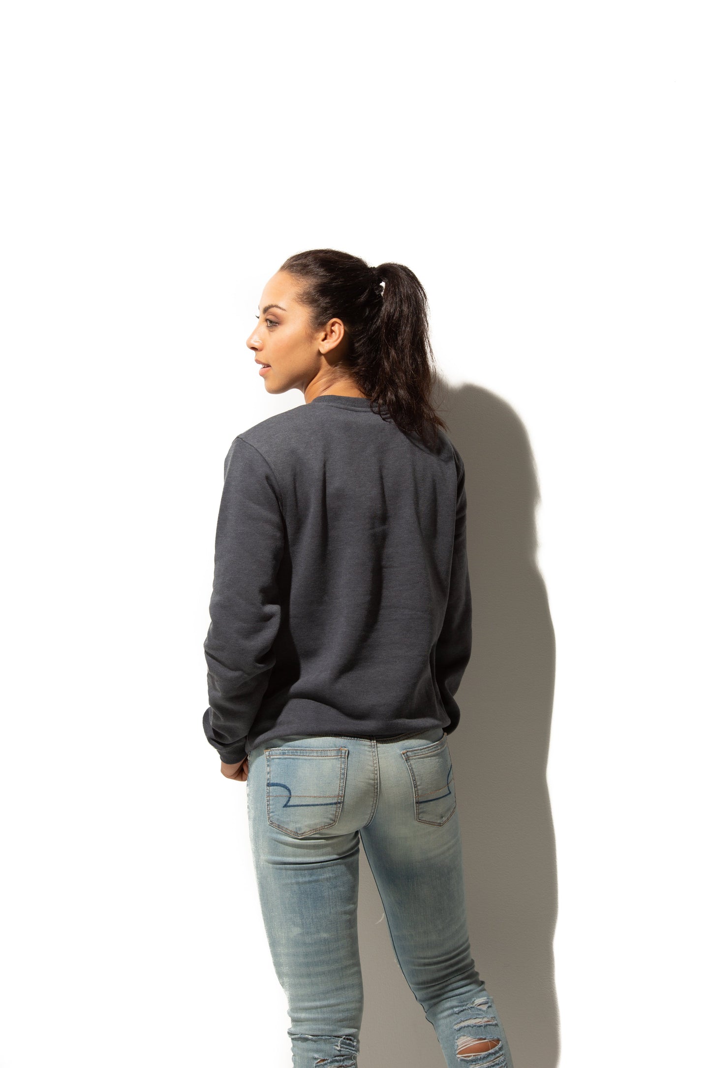 HERO-1020 Unisex Blank Crewneck Sweatshirt - Dark Heather