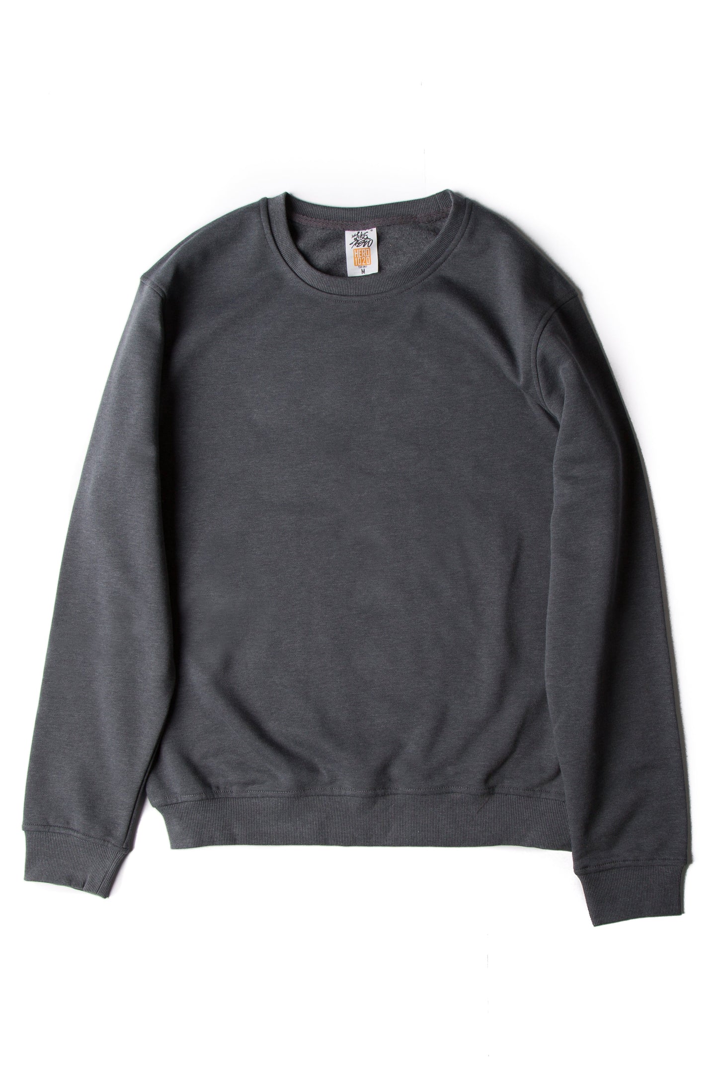 HERO-1020 Unisex Blank Crewneck Sweatshirt - Dark Heather