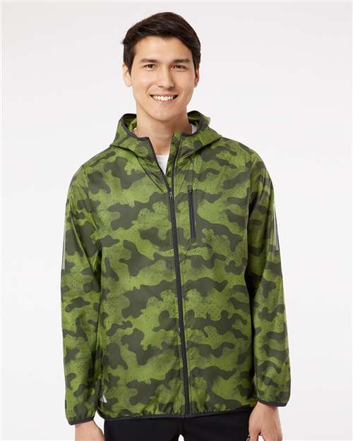 Hooded Full - Zip Windbreaker - Tech Olive/ Legend Earth