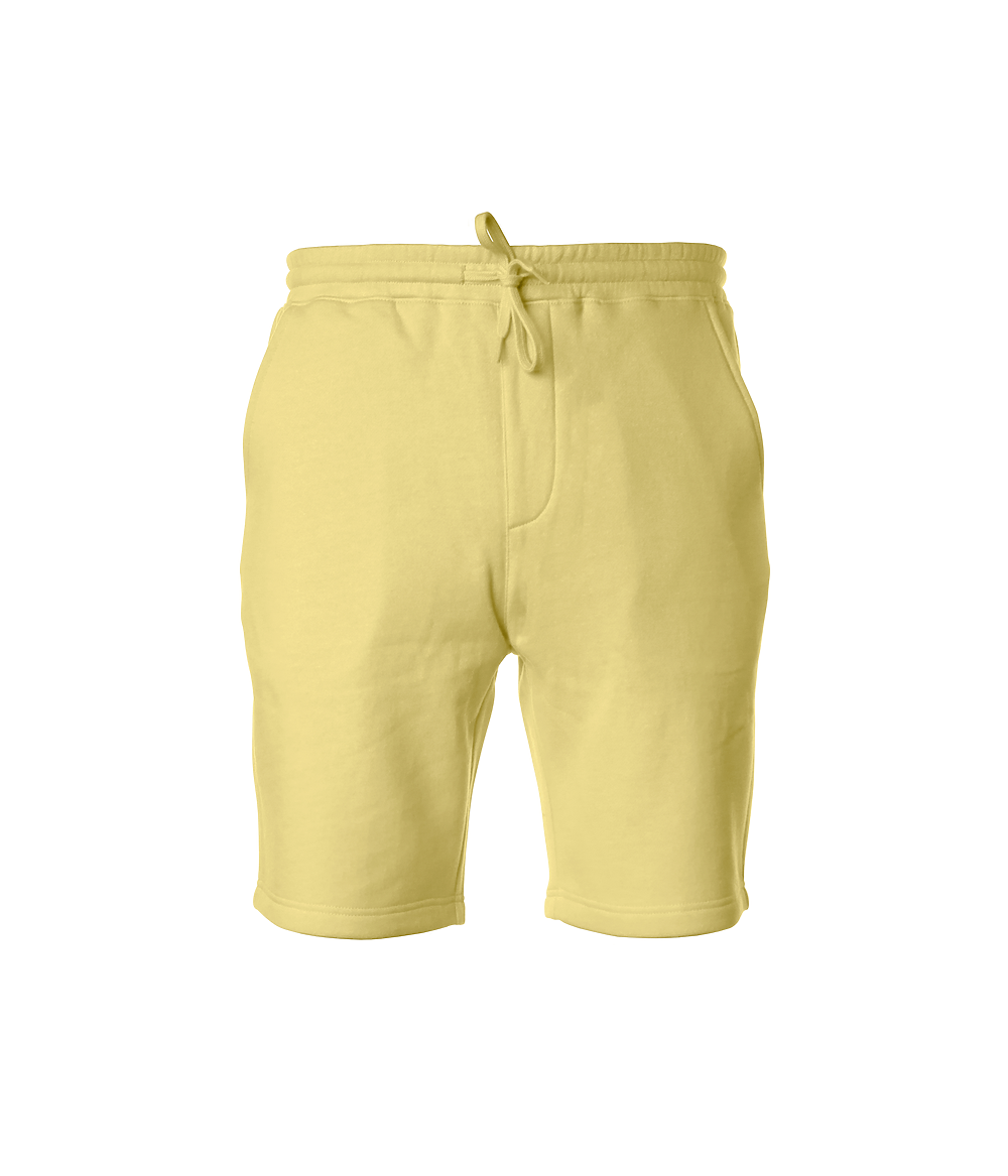 IND20SRT Men's Midweight Fleece Short Light Yellow BASIC FLEECE BOTTOMS ind IND20 IND20SRT INDEPENDENT MEN mens