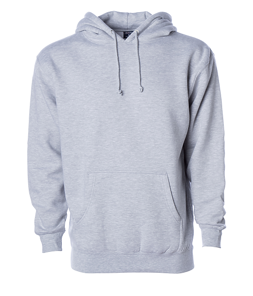 IND4000P - Heavyweight Hooded Pullover Sweatshirt Grey