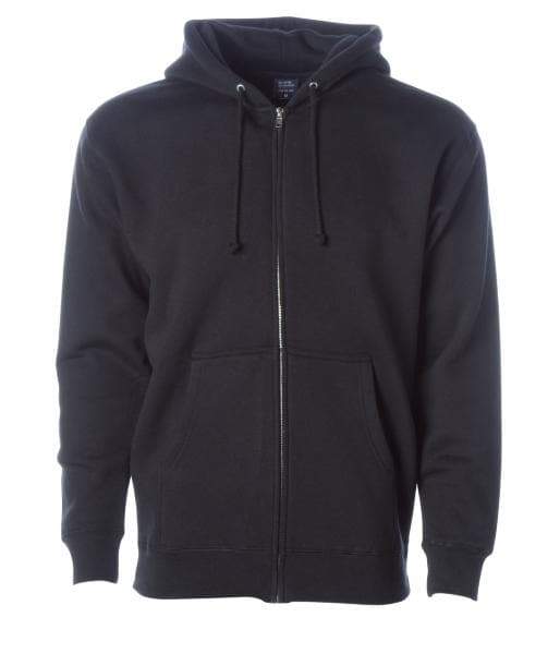 IND4000Z Men's Heavyweight Zip Hooded Sweatshirt Black 4000 BASIC FLEECE hoodie ind IND4000 IND4000Z INDEPENDENT MEN mens shsdparentproduct ZIPS