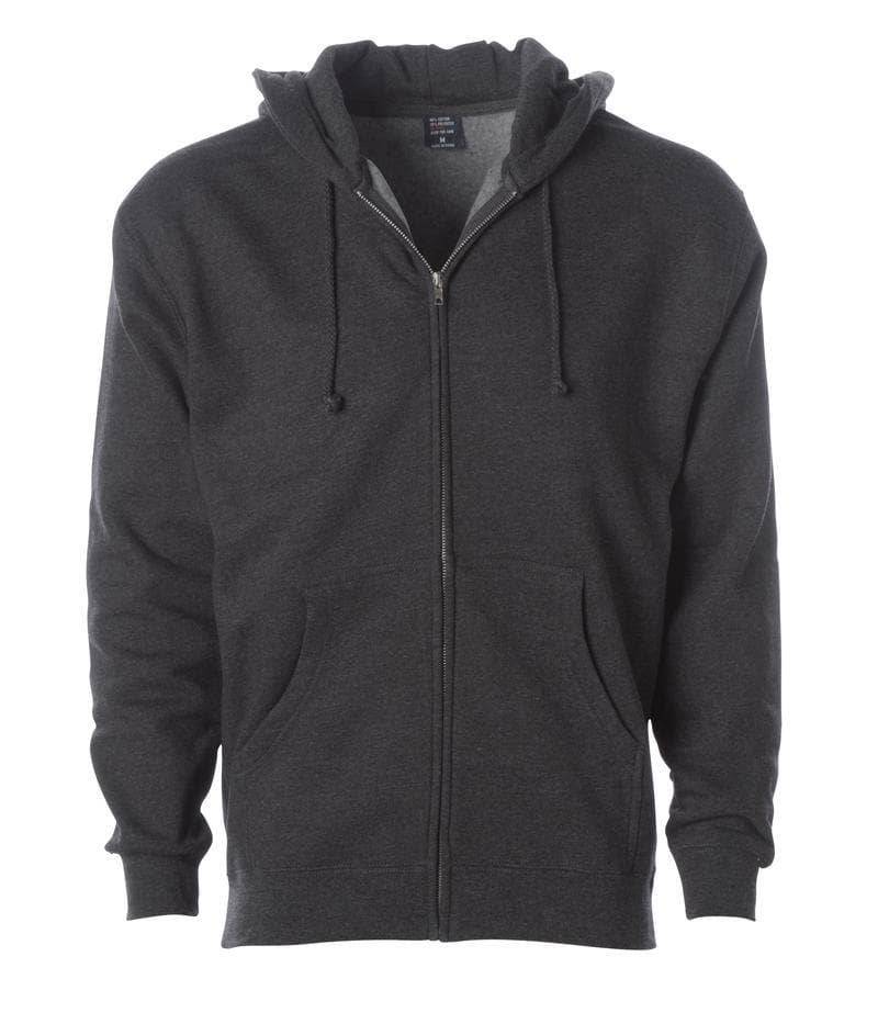 IND4000Z Men's Heavyweight Zip Hooded Sweatshirt Charcoal Heather 4000 BASIC FLEECE hoodie ind IND4000 IND4000Z INDEPENDENT MEN mens shsdparentproduct ZIPS