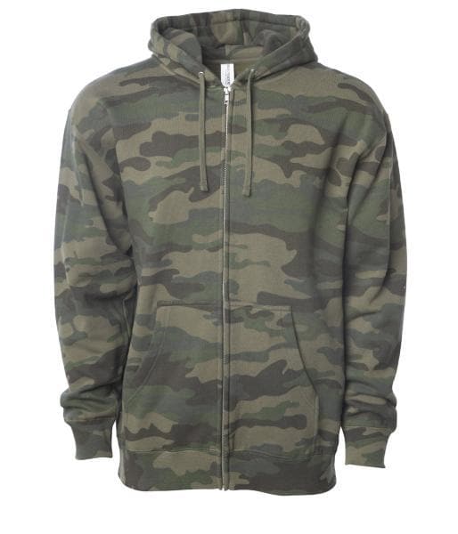 IND4000Z Men's Heavyweight Zip Hooded Sweatshirt Forest Camo 4000 BASIC FLEECE hoodie ind IND4000 IND4000Z INDEPENDENT MEN mens shsdparentproduct ZIPS