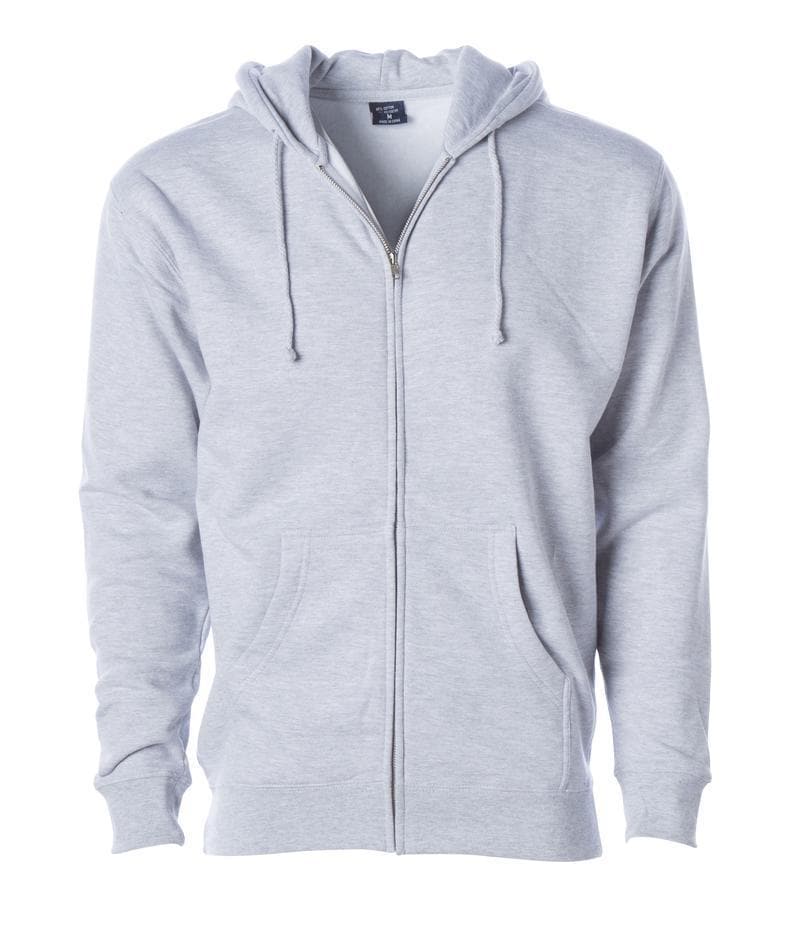 IND4000Z Men's Heavyweight Zip Hooded Sweatshirt Grey Heather 4000 BASIC FLEECE hoodie ind IND4000 IND4000Z INDEPENDENT MEN mens shsdparentproduct ZIPS