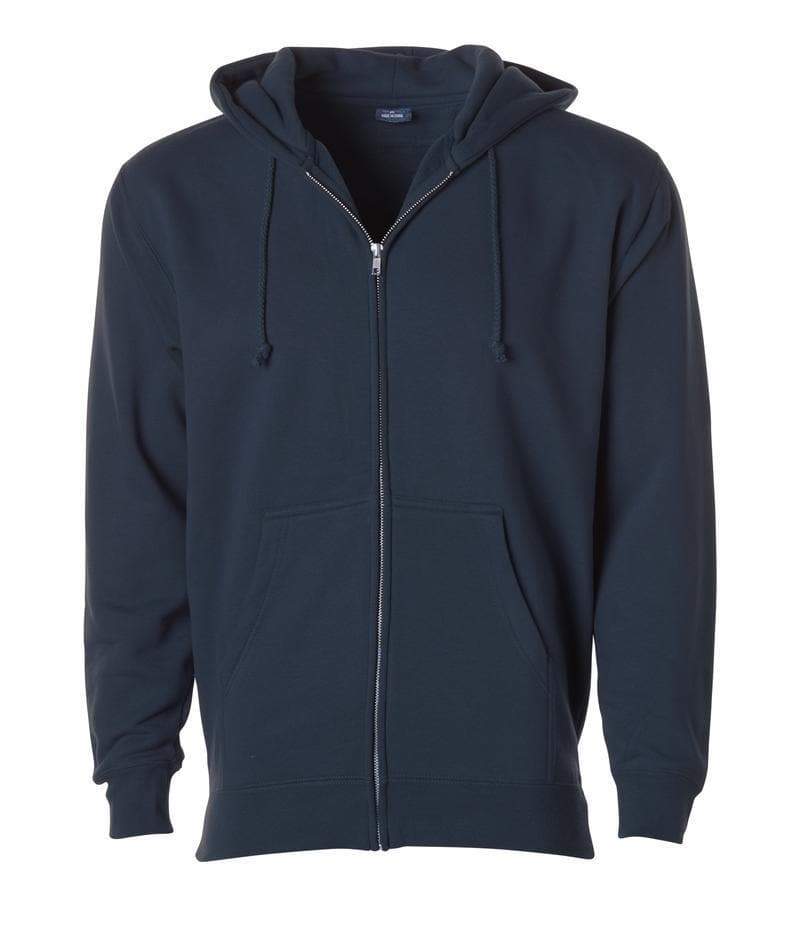 IND4000Z Men's Heavyweight Zip Hooded Sweatshirt Navy 4000 BASIC FLEECE hoodie ind IND4000 IND4000Z INDEPENDENT MEN mens shsdparentproduct ZIPS