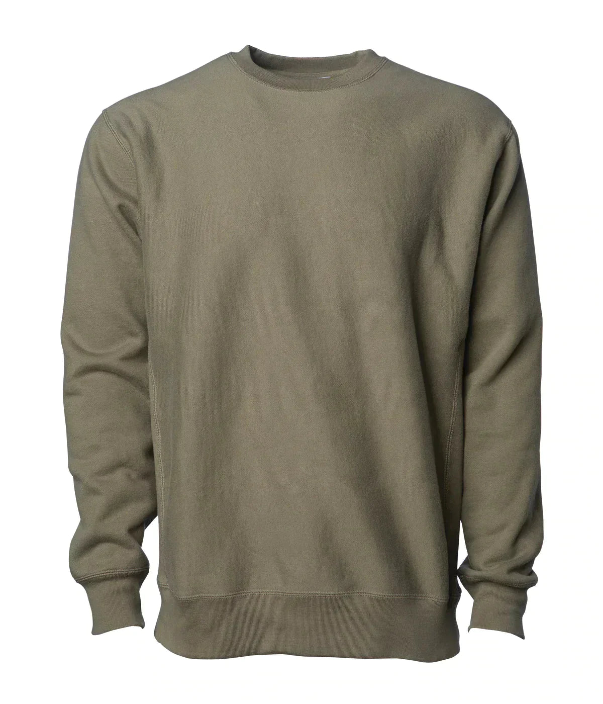 IND5000C Legend Men's Premium 450GM Heavyweight Cross-Grain Crew Olive 5000 5000c adult BASIC FLEECE Crew crew neck CREWNECK CREWS Cross-Grain Cross-Grain Crew Sweatshirt Durable Crew Neck Sweatshirt Embroidery Ready Sweatshirt fleece Heavyweight High-Quality Fleece Crew ind IND5000 INDEPENDENT LEGEND Luxury Fleece Garment MEN mens Premium Heavyweight Sweatshirt Premium Workwear Fleece Screen Printing Compatible Apparel Streetwear Essential