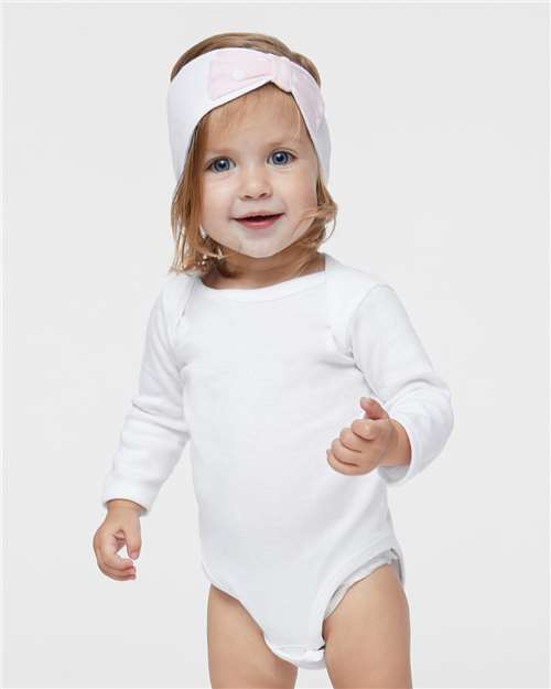 Infant Long Sleeve Baby Rib Bodysuit White Rabbit Skins T-Shirts - Long Sleeve