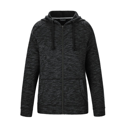 L00751 - Berkeley Ladies Full Zip Hoodie Black Heather / XS