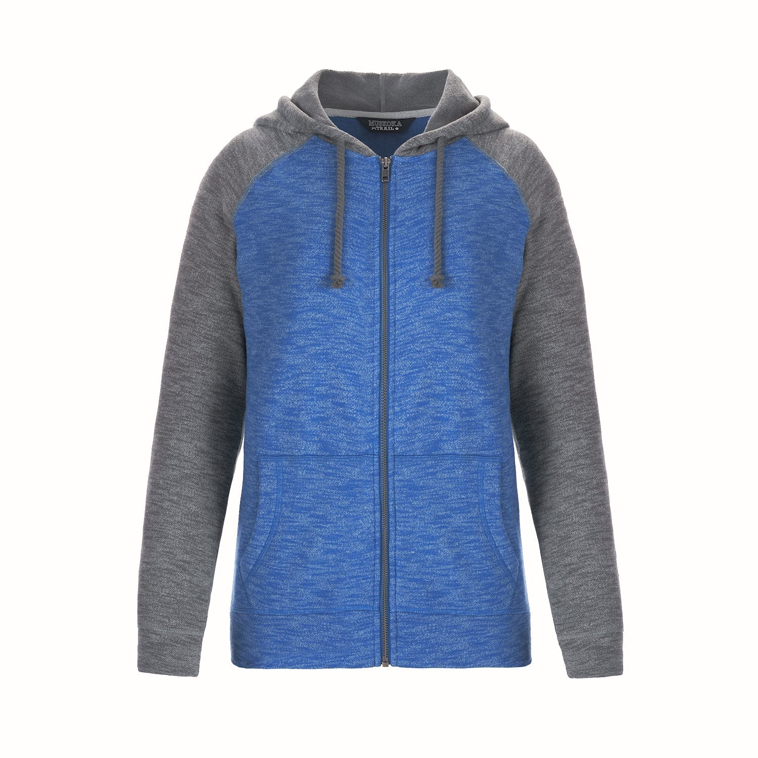 L00756 - Irvine Ladies Full Zip Hoodie Blue/Gunmetal