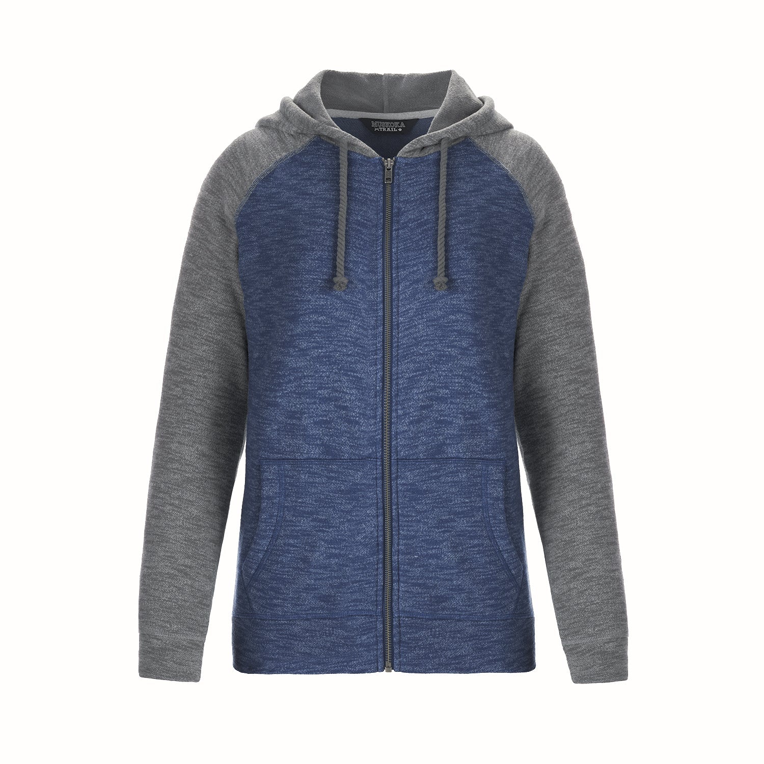 L00756 - Irvine Ladies Full Zip Hoodie Navy/Gunmetal