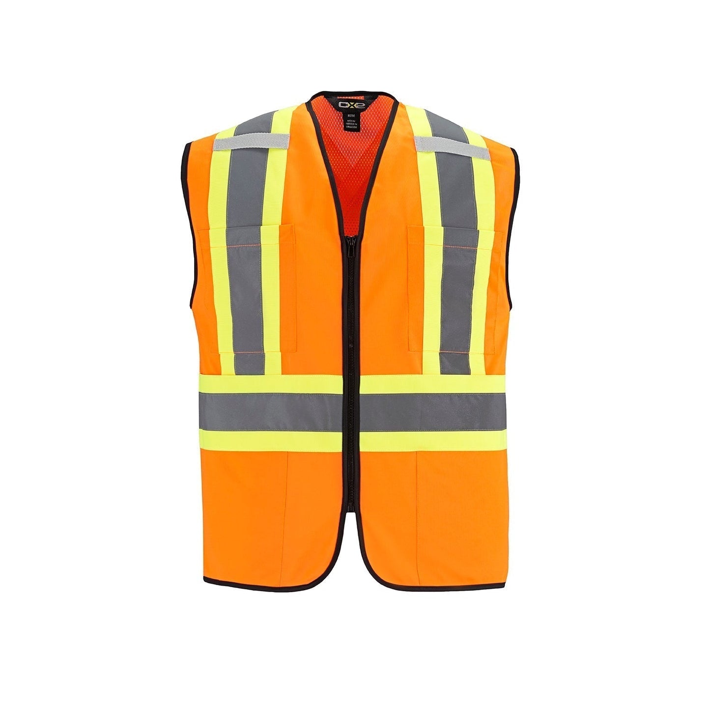 L01150 - Scout Hi - Vis Zipper front Vest Orange / S Safety