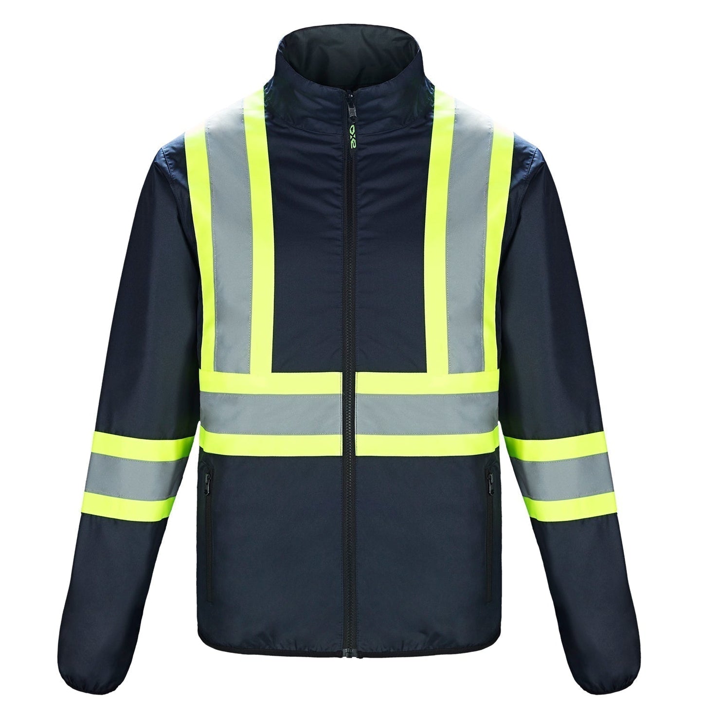 L01260 - Safeguard Men’s Hi - Vis Reversible Jacket Navy / S