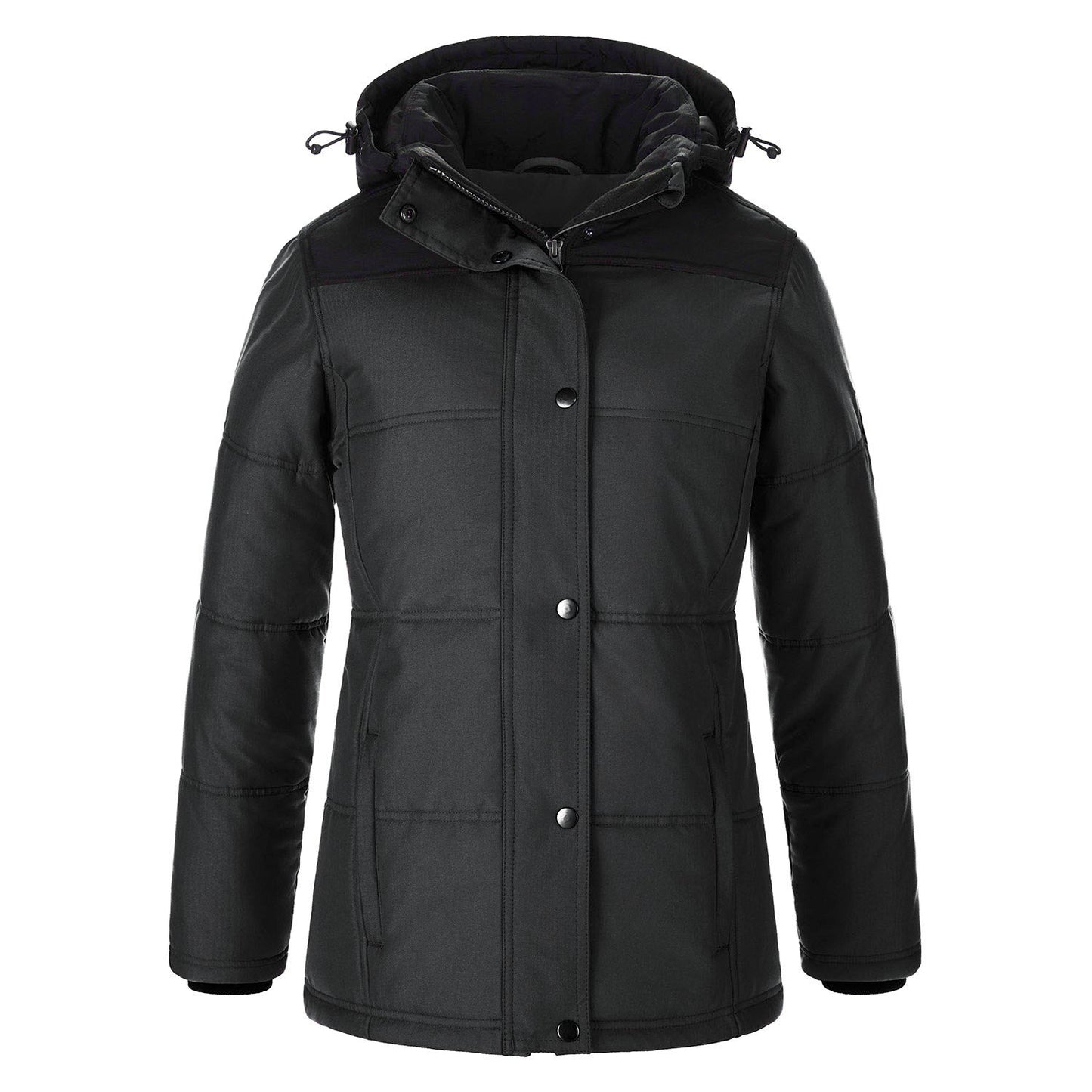 L06026 - Nunavut Ladies Puffy Coat Charcoal Heather / XS