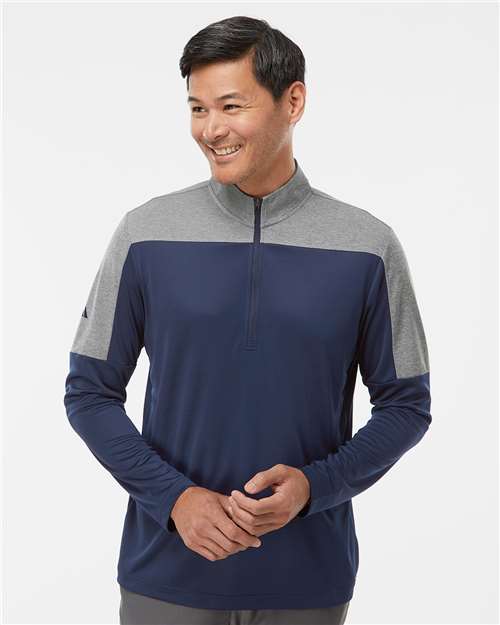 Lightweight Quarter - Zip Pullover - Collegiate Navy/ Grey