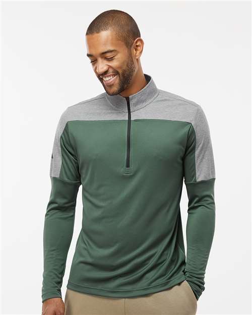 Lightweight Quarter - Zip Pullover - Green Oxide/ Grey