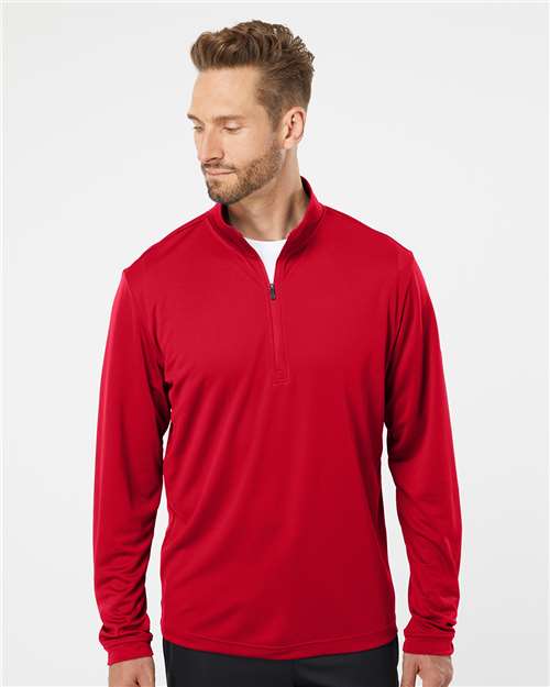 Lightweight Quarter - Zip Pullover - Power Red / XS