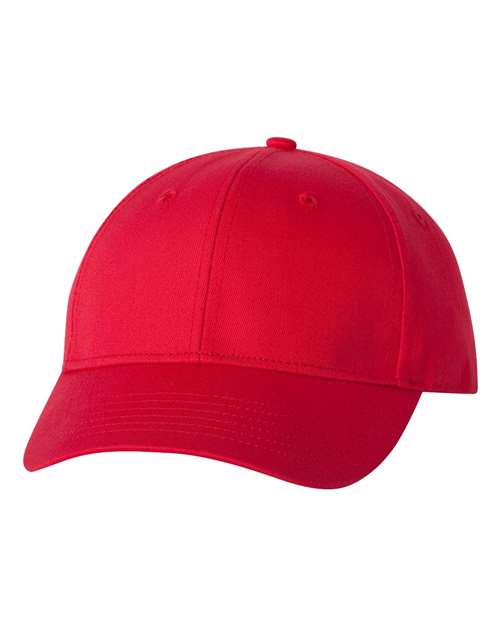 Lightweight Twill Cap Red Adjustable Headwear Valucap