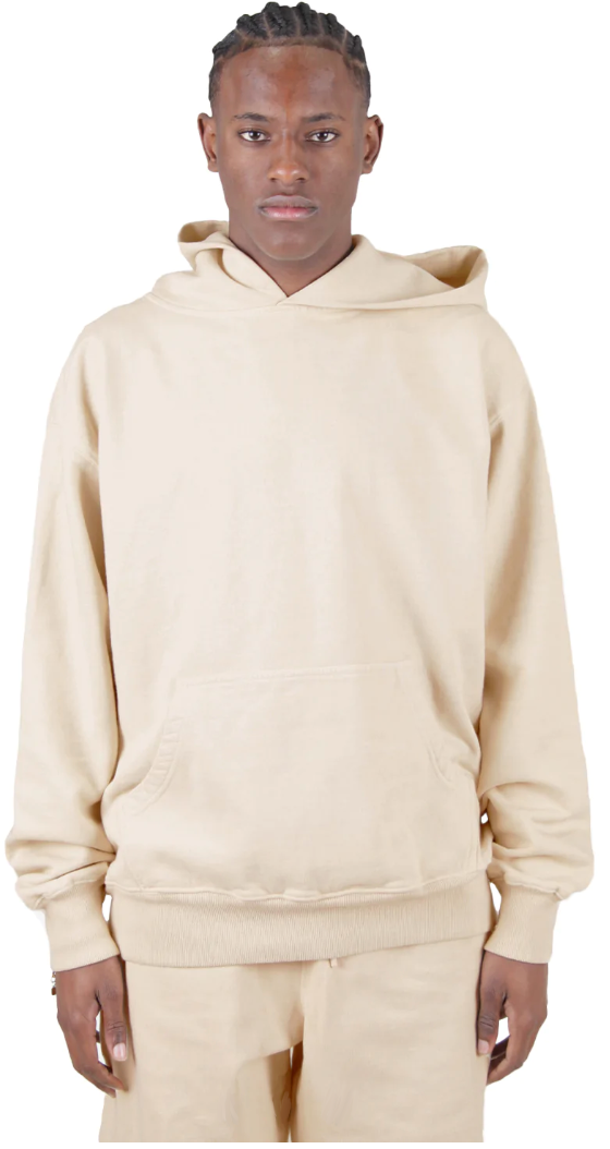 Los Angeles Garment Dye Fleece Hoodie - 13.5 oz Cream / XS