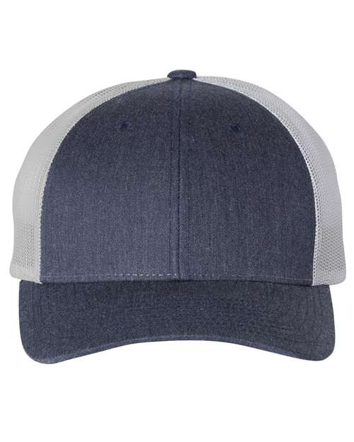 Low Pro Trucker Cap - Heather Navy/ Silver / M/L