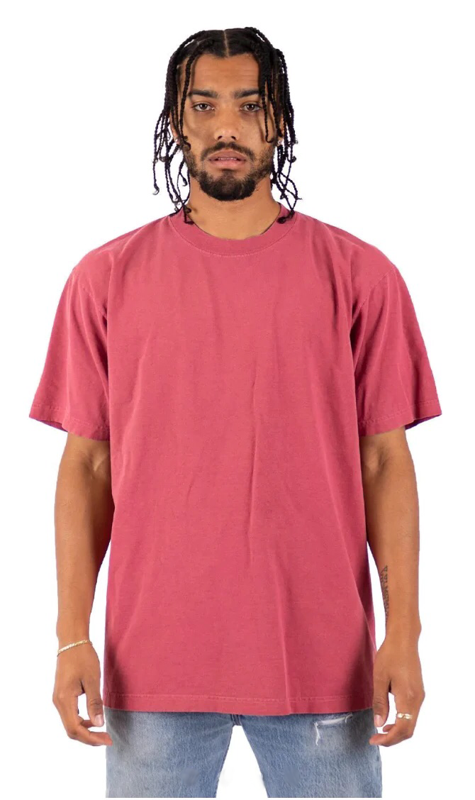 Max Heavyweight Garment Dye - 7.5 oz Clay Red GARMENT DYES MEN TEE shaka Shaka Wear shsdparentproduct t-shirt TEE TEES tshirts