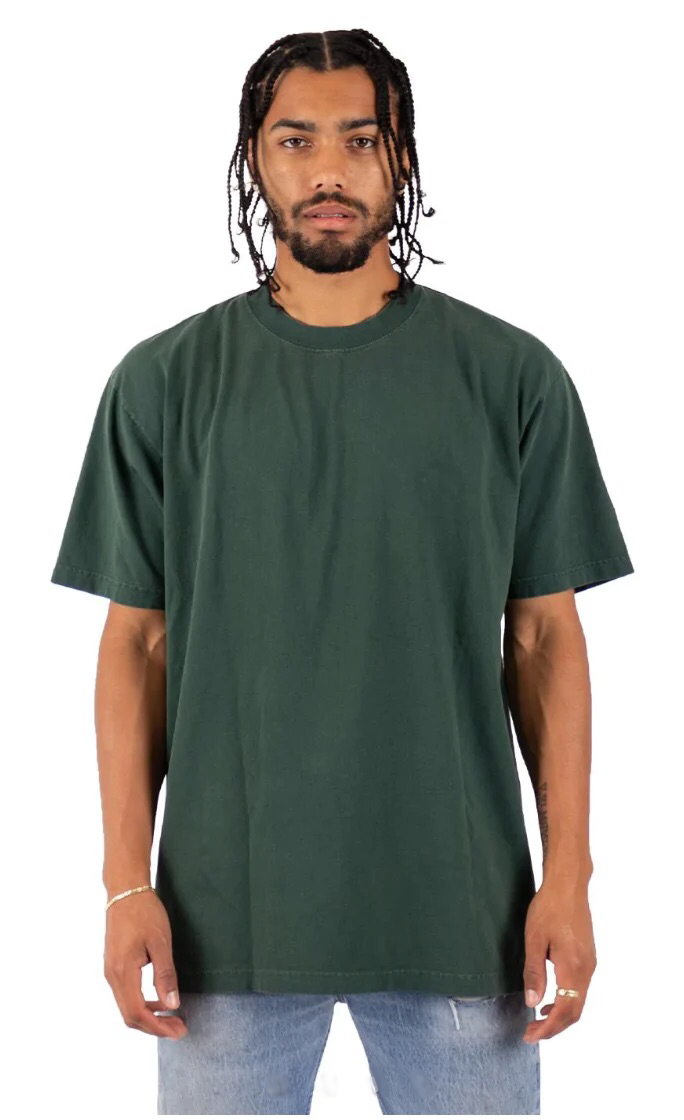 Max Heavyweight Garment Dye - 7.5 oz Moss / XS t shirt