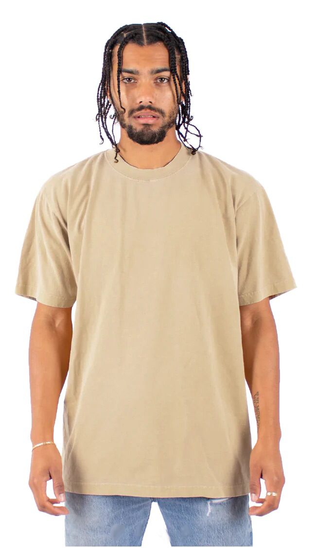 Max Heavyweight Garment Dye 7.5 oz Oatmeal GARMENT DYES MEN TEE shaka Shaka Wear shsdchildproduct t-shirt TEE TEES tshirts