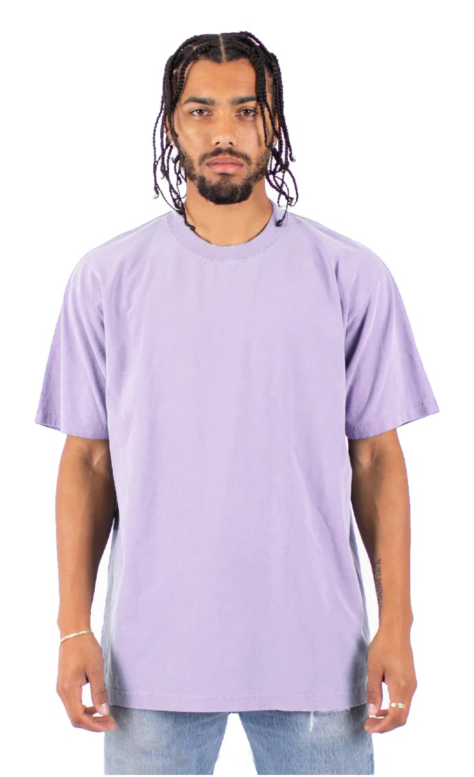 Max Heavyweight Garment Dye 7.5 oz Pastel Purple GARMENT DYES MEN TEE shaka Shaka Wear shsdchildproduct t-shirt TEE TEES tshirts