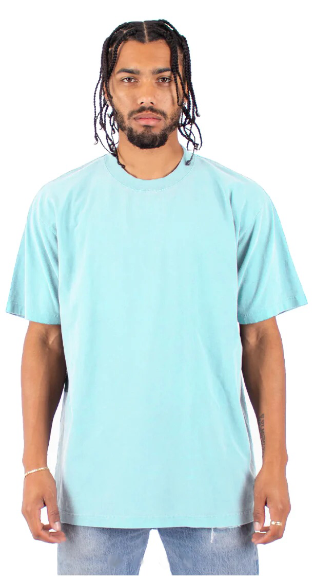 Max Heavyweight Garment Dye 7.5 oz Powder Blue GARMENT DYES MEN TEE shaka Shaka Wear shsdchildproduct t-shirt TEE TEES tshirts