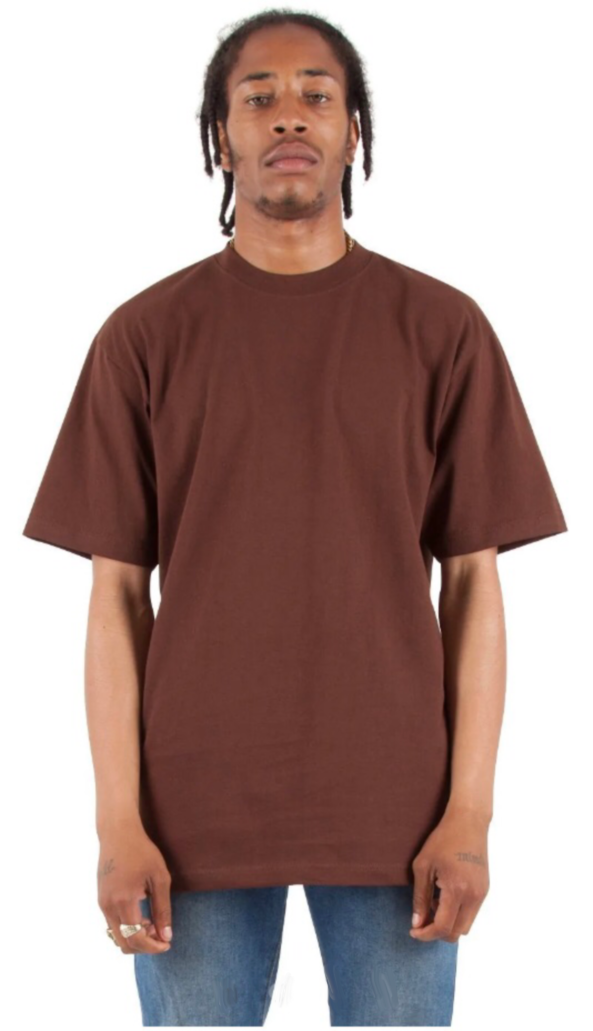 Max Heavyweight Short Sleeve - 7.5 oz Brown / S T SHIRT