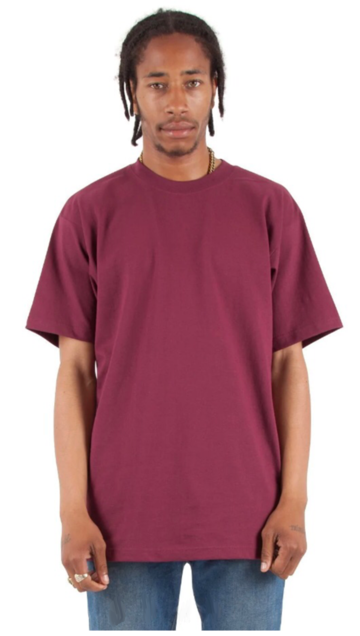 Max Heavyweight Short Sleeve - 7.5 oz Burgundy / S T SHIRT