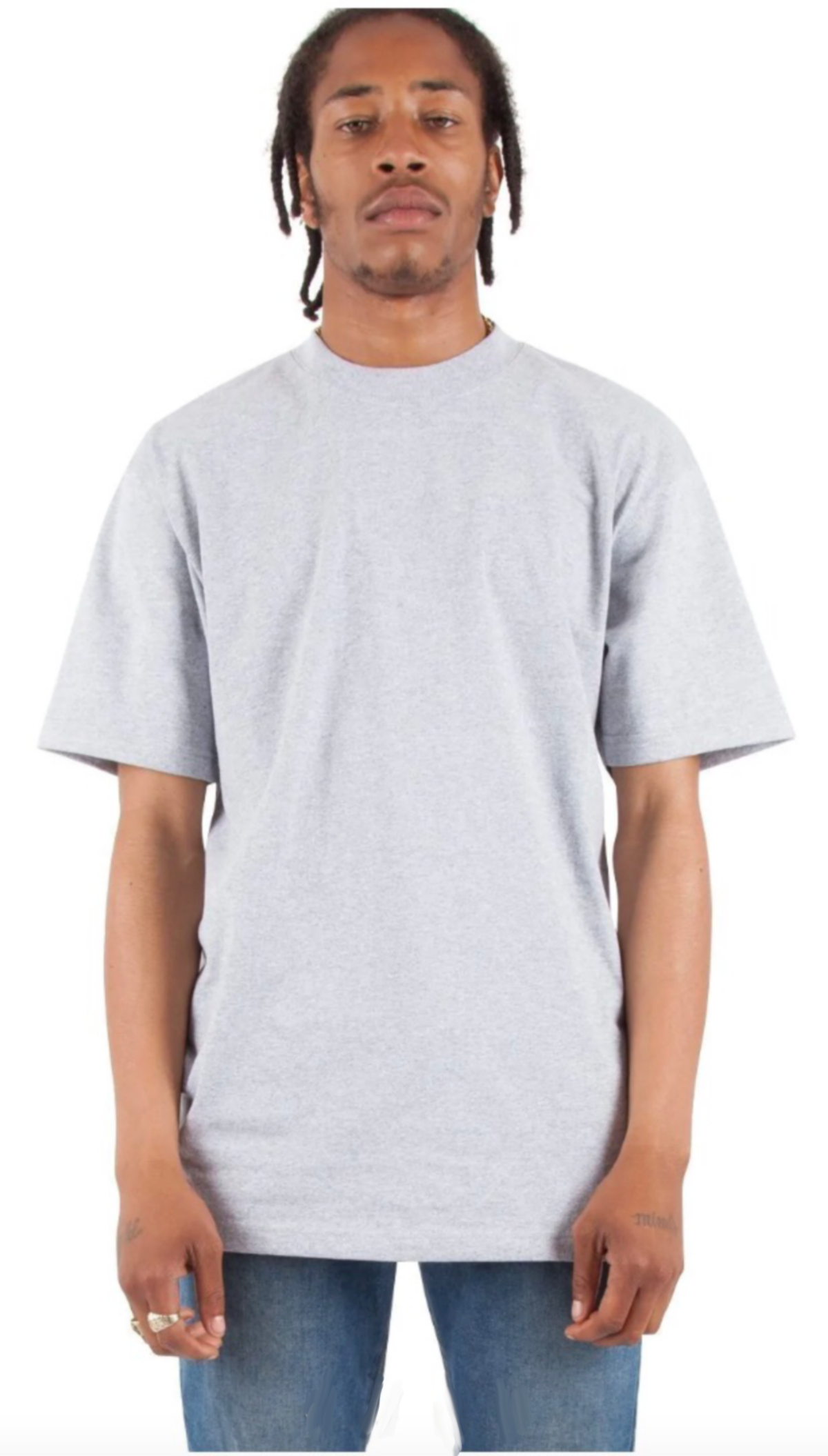 Max Heavyweight Short Sleeve - 7.5 oz Heather Grey / S T