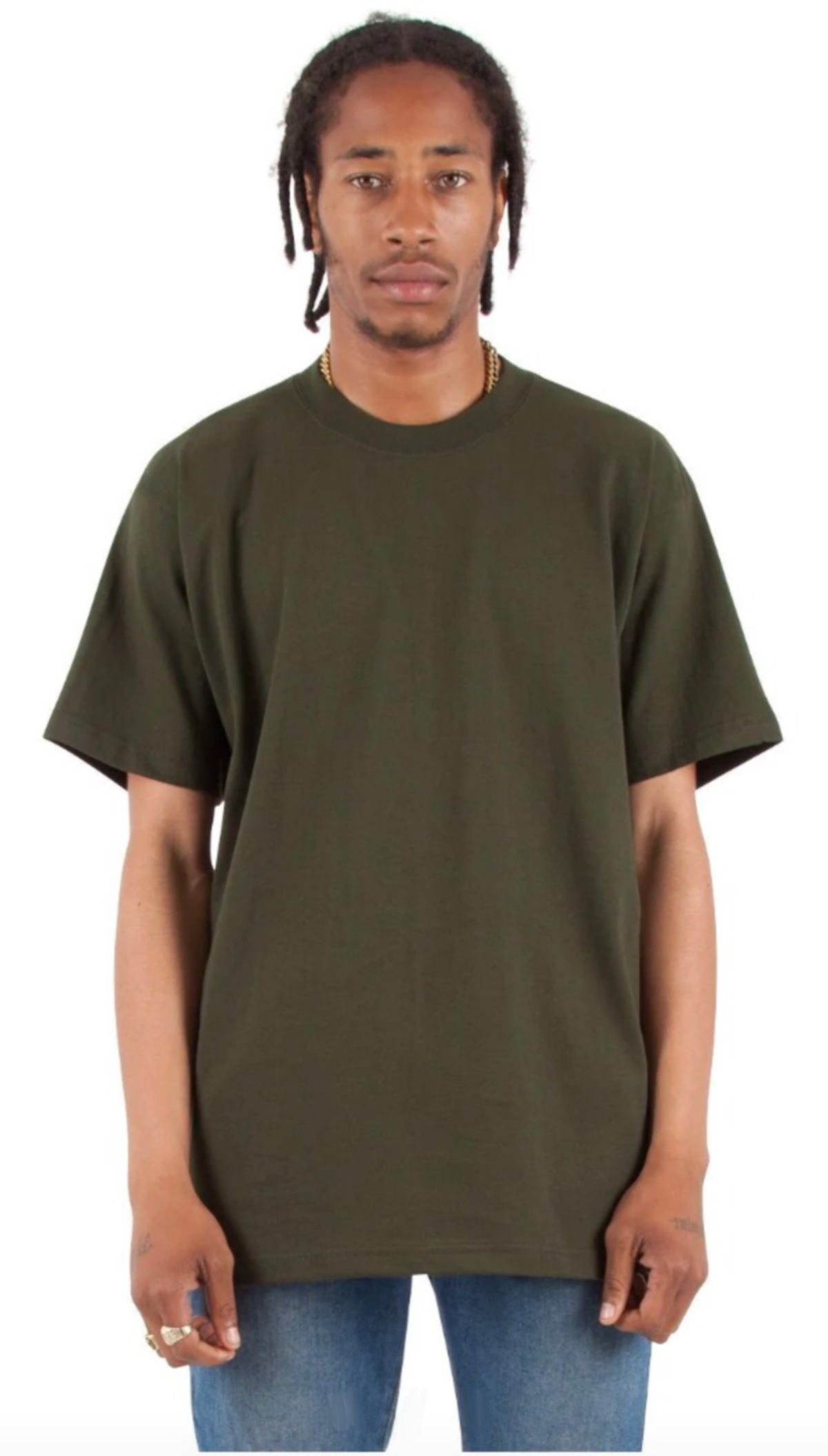 Max Heavyweight Short Sleeve - 7.5 oz Hunter Green MEN TEE shaka Shaka Wear shsdparentproduct TEE TEES tshirts