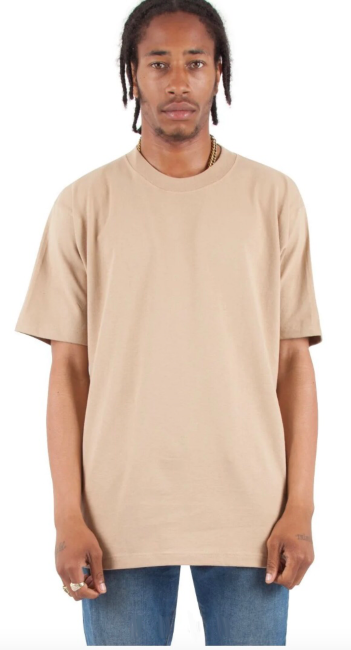 Max Heavyweight Short Sleeve - 7.5 oz Khaki / S T SHIRT