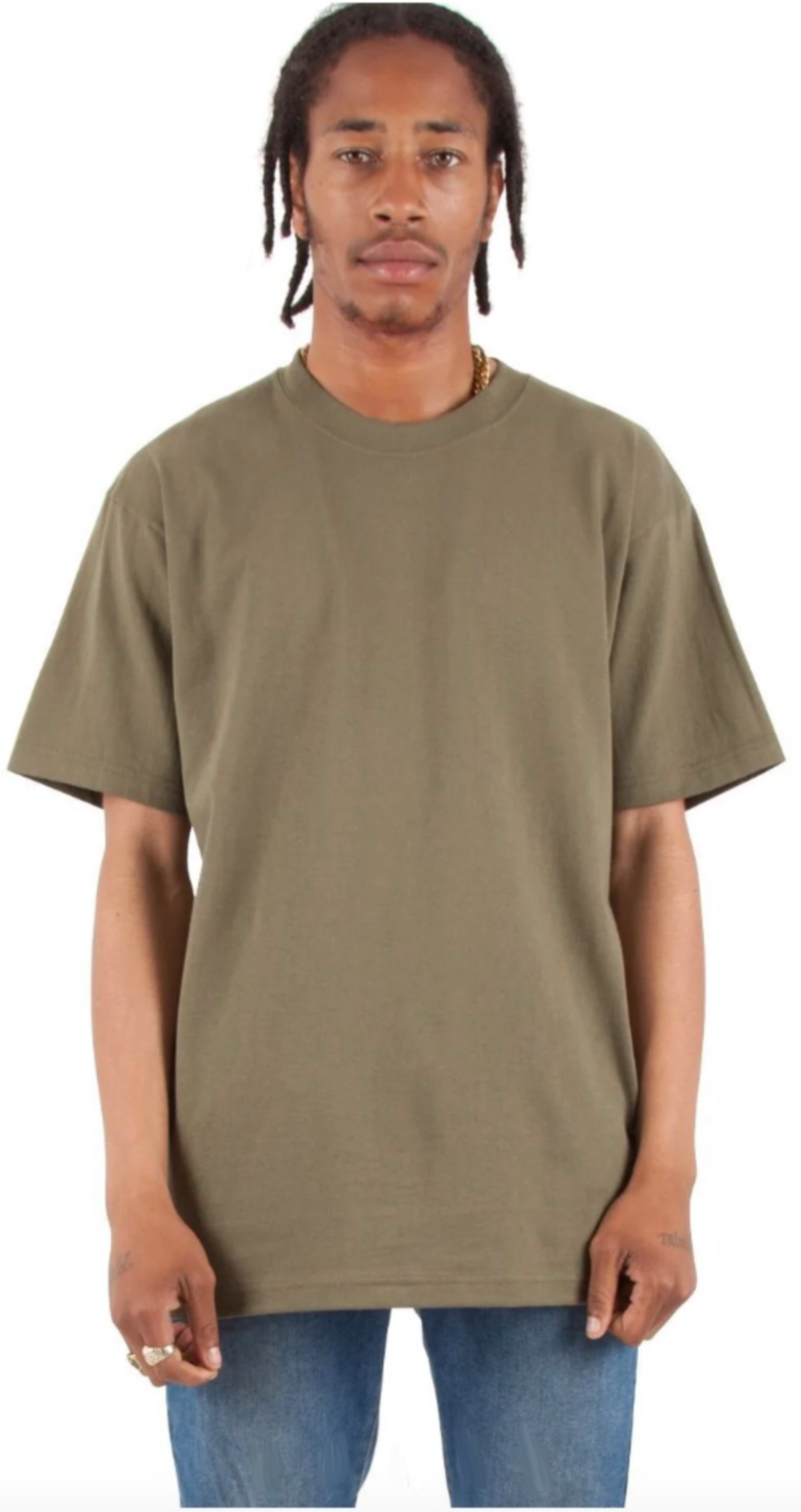 Max Heavyweight Short Sleeve - 7.5 oz Olive MEN TEE shaka Shaka Wear shsdchildproduct TEE TEES tshirts