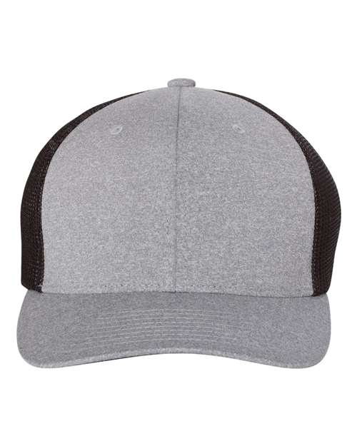 Mélange Trucker Cap Heather Grey Black One Size Flexfit Headwear