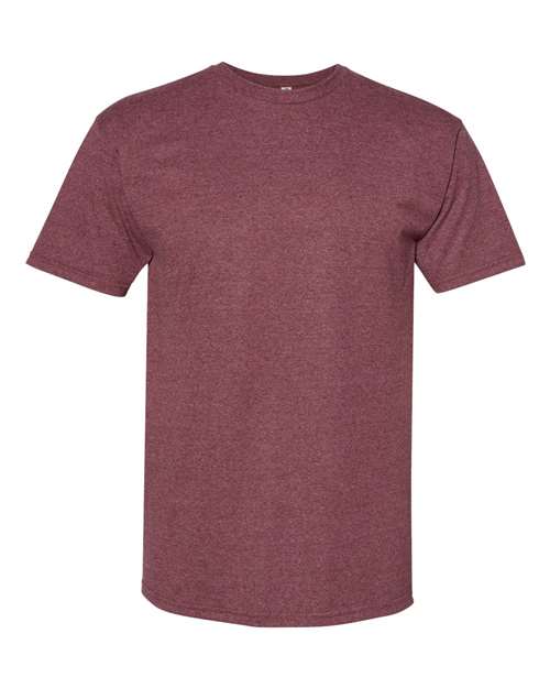 Midweight Cotton Tee - Heather Burgundy / S