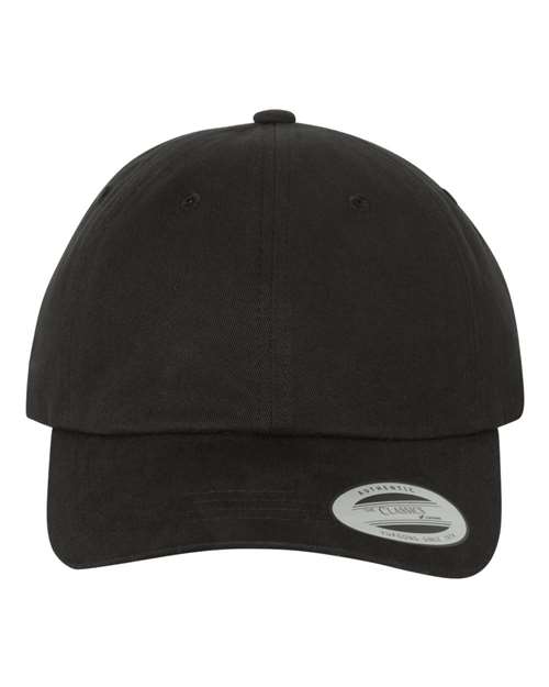 Peached Cotton Twill Dad Hat - Black / Adjustable